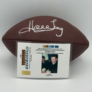 Howie Long Signed Wilson NFL Football Gridiron Authentics COA Raiders HOF